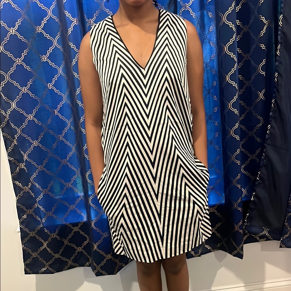 Joe Fresh Black and White Striped Dress